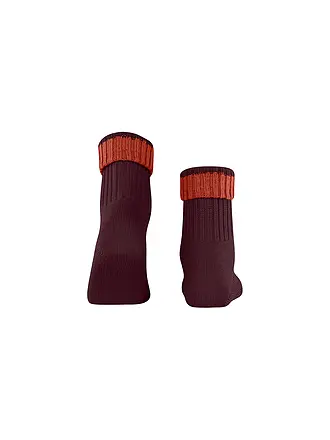 BURLINGTON | Chaussettes femme PLYMOUTH 36-41 blanc laine | dunkelrot